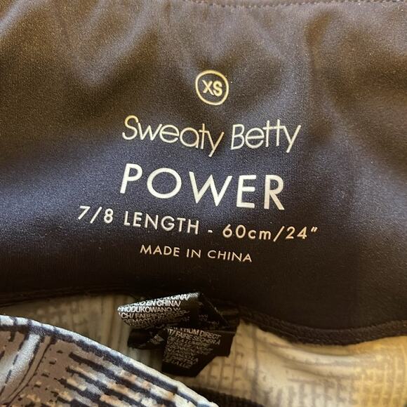 Sweaty Betty Power Pocket Leggings in Frame Navy Blue #4955 XS - Picture 10 of 11